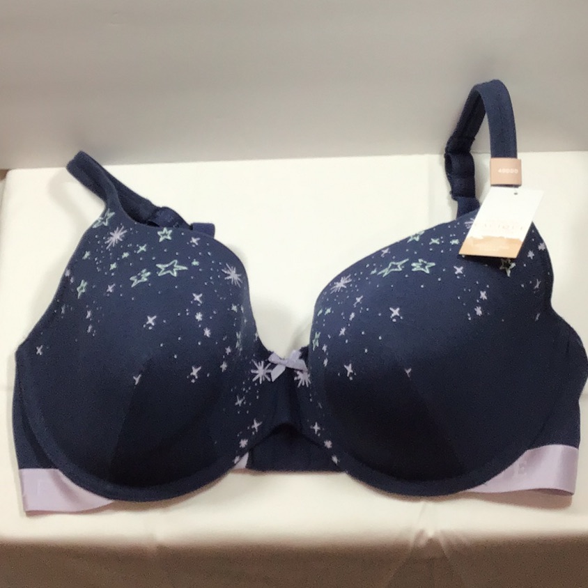 Lane Bryant Cacique Women's T-Shirt Underwire Bra Navy Blue 40ddd